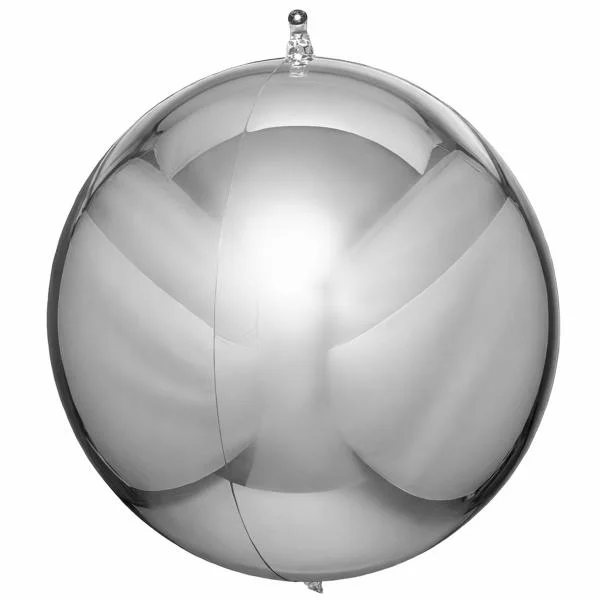 Klotrund Folieballong Metallic Silver (18 cm (3,5 liter)) I lager