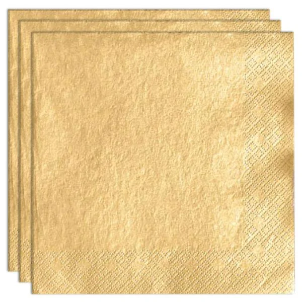 Servetter Metallic Guld risnedsättning