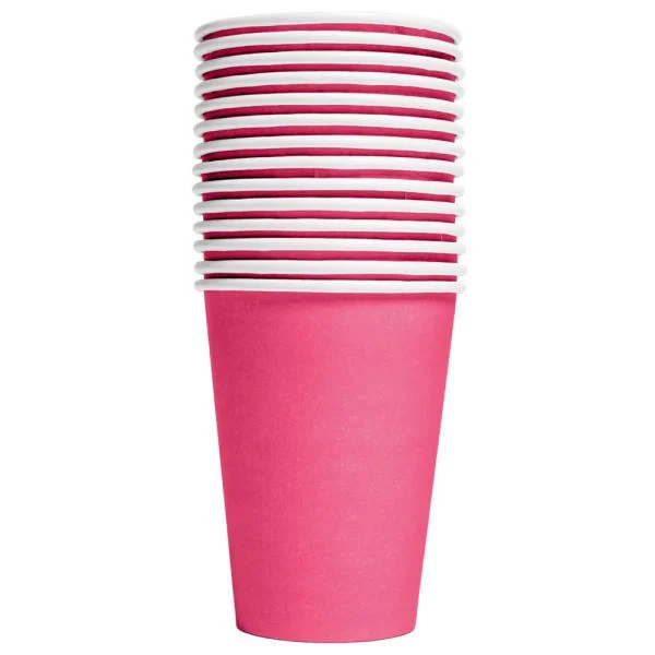 Pappersmuggar Intensiv Rosa 21 cl 14-pack Lågt pris