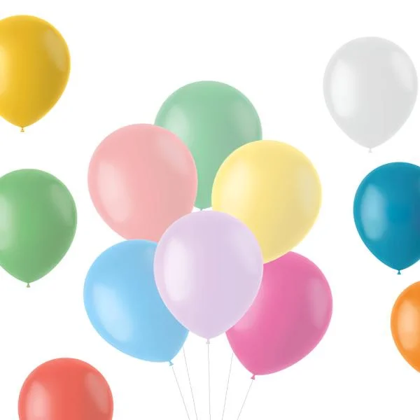 Pastell Mix Latexballonger 50-pack Premium