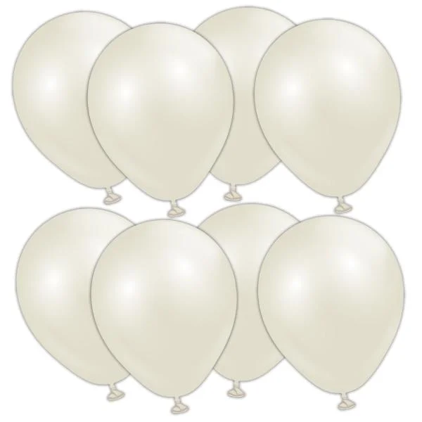 Latexballonger Elfenbensvit 13 cm (25-pack) Snabb frakt