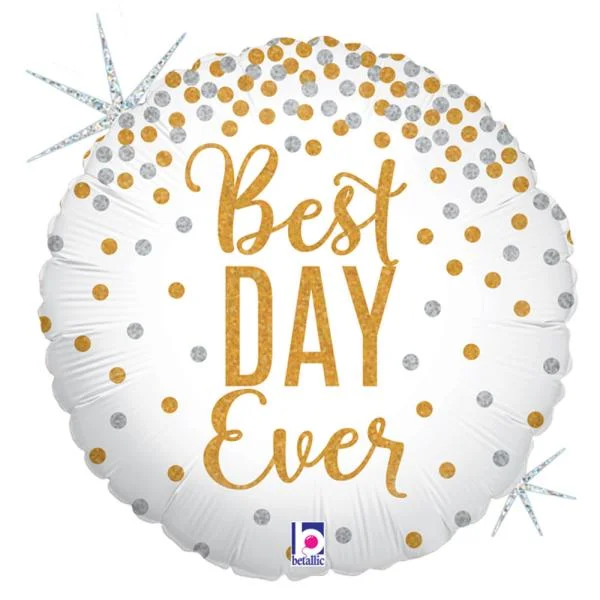 Kundfavorit Folieballong Rund Best Day Ever