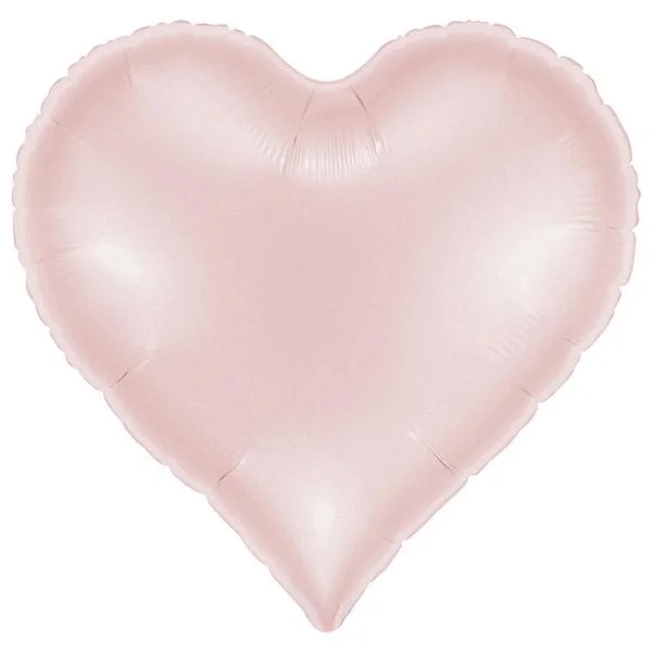 Endast denna vecka Folieballong Hjärta Satin Pastellrosa 37 x 36 cm