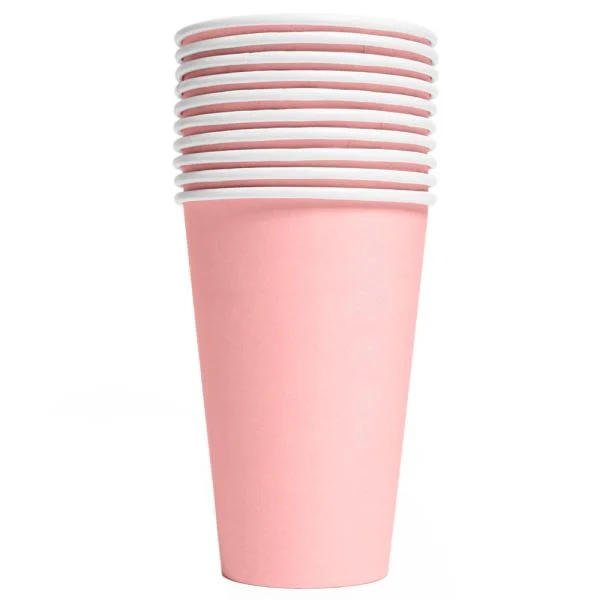 Pappersmuggar Rosa 35 cl 10-pack Beställ nu