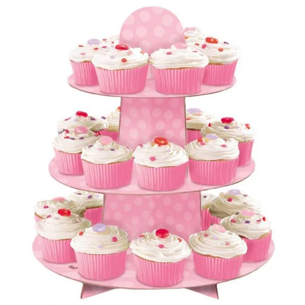 Lägg i varukorgen Rosa Muffinsställ
