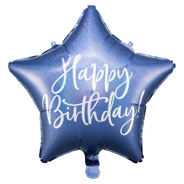 Happy B'day Folieballong Stjärna Trygg betalning