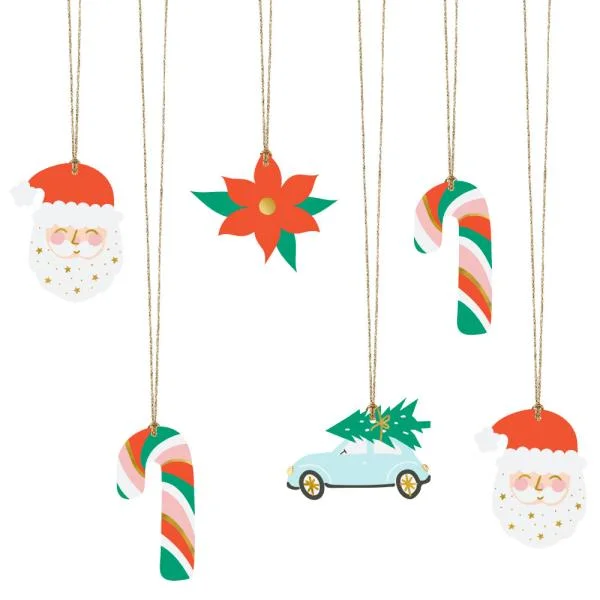 Fri frakt Julklappsetiketter Santa Mix
