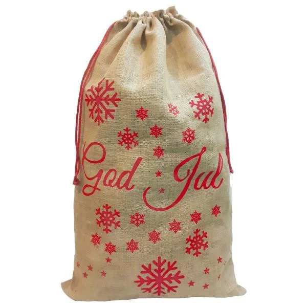 Stor Jutesäck Julmotiv Lågt pris
