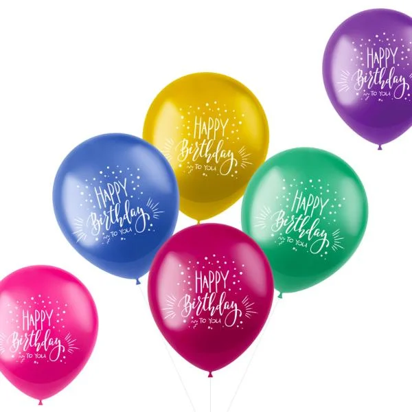 Snabb frakt Metallic Ballonger Happy Birthday To You