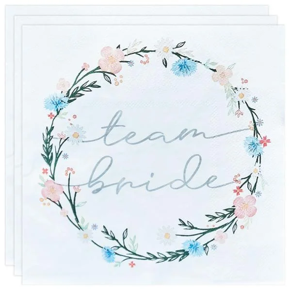 Team Bride Servetter Blommig Erbjudandepris