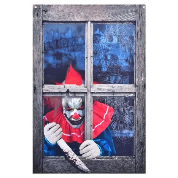 Fönsterdekoration Halloween Clown Snabb frakt