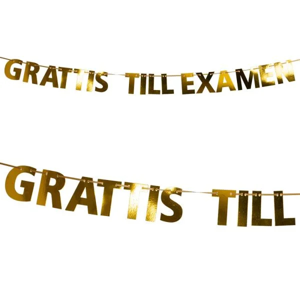 Grattis Till Examen Girlang Guld Köp online