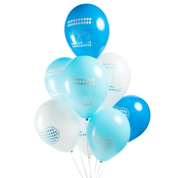 Säker betalning Oktoberfest Ballonger Blå/Vit 8-pack