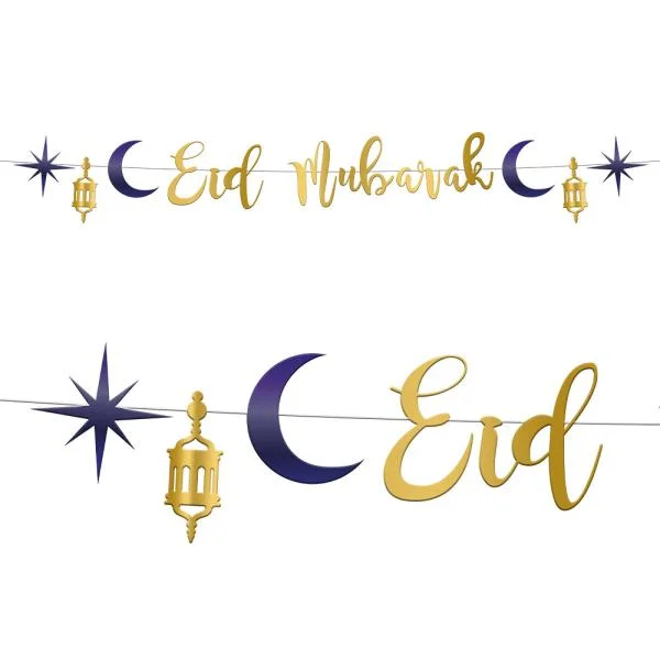 Trygg betalning Eid Mubarak Bokstavsgirlang