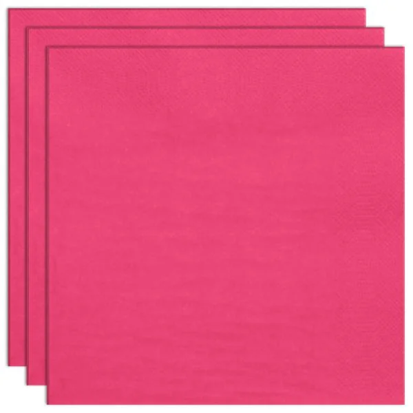 Rabatt Engångsservetter Intensiv Rosa 33 cm 20-pack