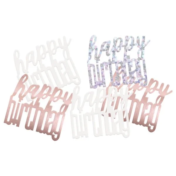 Beställ idag Happy Birthday Konfetti Metallic Guld/Silver