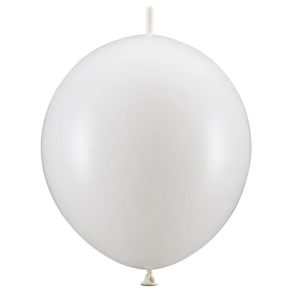 Länkande Ballonger Metallic Vit 20-pack Beställ idag