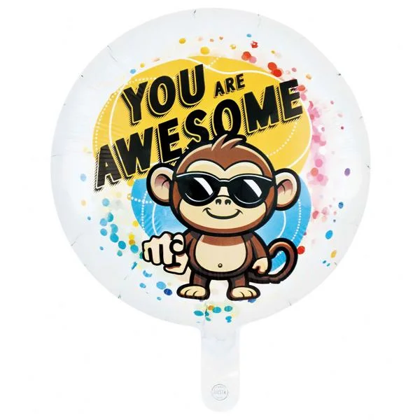 Rund Folieballong You Are Awesome 46 cm Billig