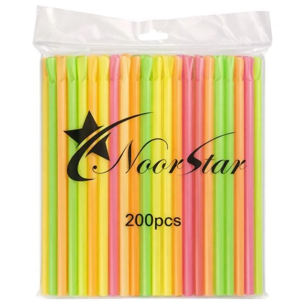 Reapris Slush Sugrör med Sked Flerfärgade 200-pack