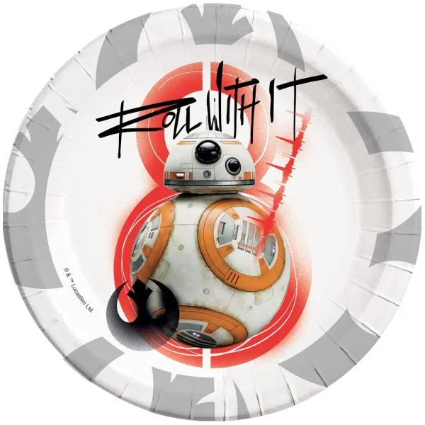 Utförsäljning Star Wars The Last Jedi BB-8 Papperstallrikar