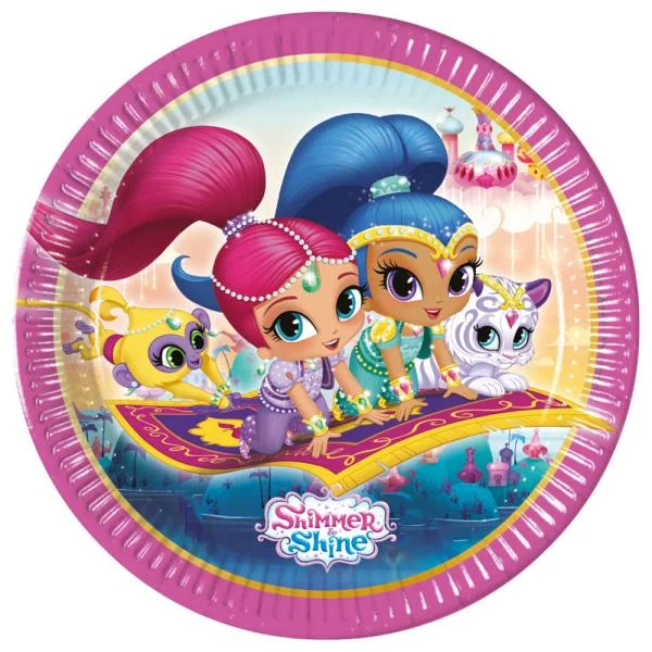 Utförsäljning Shimmer och Shine Glitter Friends Papptallrikar