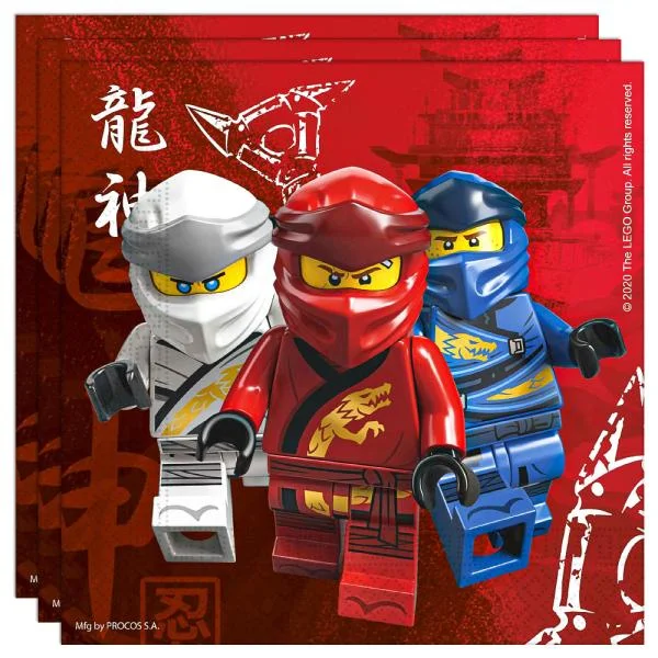 Begränsat antal Lego Ninjago Röda Servetter