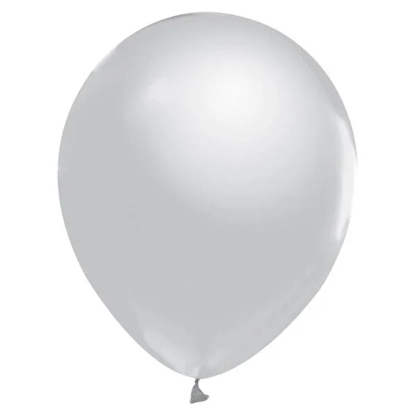 Latexballonger Metallic Silver Trygg betalning
