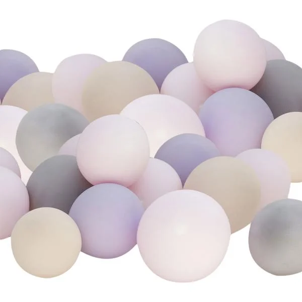 Populärt val Miniballonger Rosa/Grå/Nude/Lila