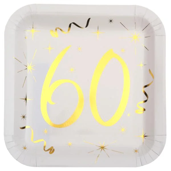 Papptallrikar 60 År Sparkle Kampanj