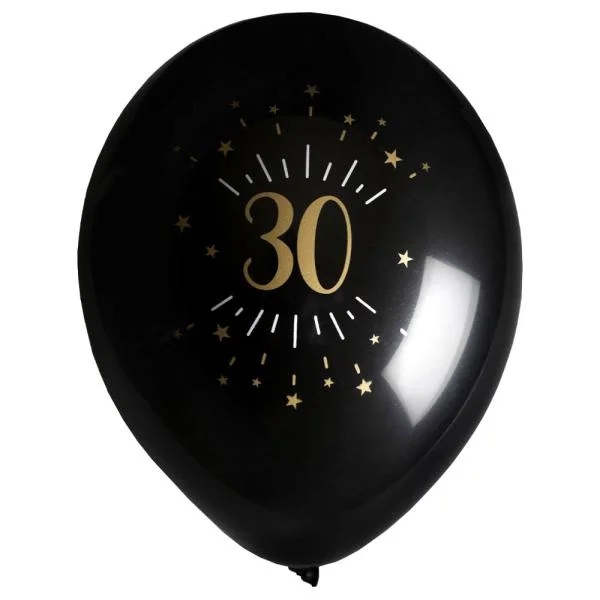 risnedsättning Ballonger 30 År Birthday Party Guld