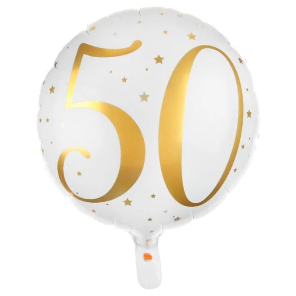 Begränsat antal 50 Års Folieballong Stjärnor