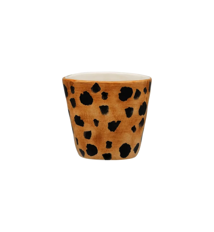 Endast denna vecka Espressokopp med leopardhuvud i keramik – Anna + Nina