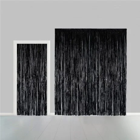 Säker betalning Festgardin svart brandhärdande folie 100x240 cm