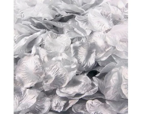 500 st Rosenblad metallic silver 45x45 mm PP-plast Fynd