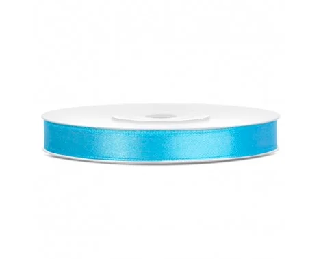 Köp nu 25 meter Satinband ljusblå 6 mm polyester