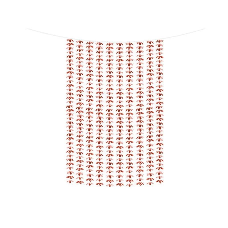 Dörrdraperi Roséguld metallic blomsterdetaljer 100x210 cm risnedsättning