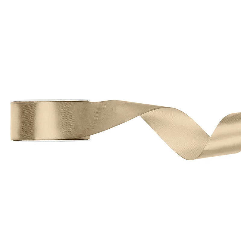 25 meter Satinband kallguld 25 mm Billig