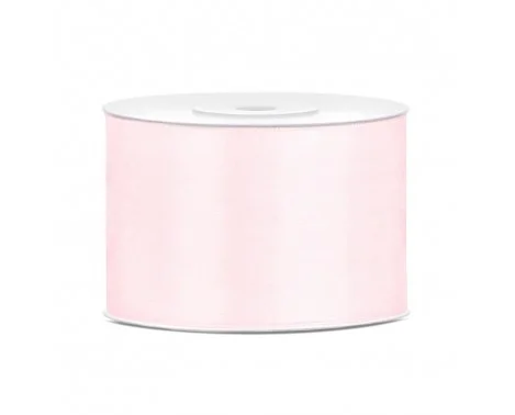 risnedsättning 25 meter Satinband ljusrosa 50 mm – polyester