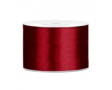 Begränsat erbjudande 25 meter Satinband Bordeaux 50 mm polyester