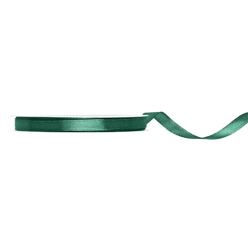 Premium 25 m Satinband Flaskgrön 6 mm