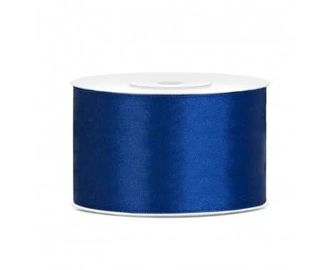 25 meter Satinband Mörkblå 38 mm polyester Sista chansen