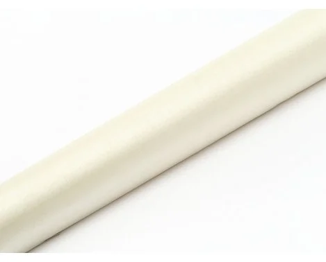Organza bordslöpare ljusbeige 36 cm x 9 m Rea