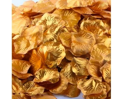 Snabb leverans 500 st Rosenblad metallic guld polyester 45x45 mm