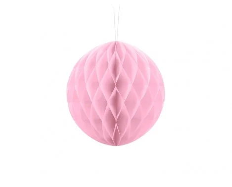 Snabb leverans 1 st Honeycombboll Ljusrosa silkespapper 20 cm
