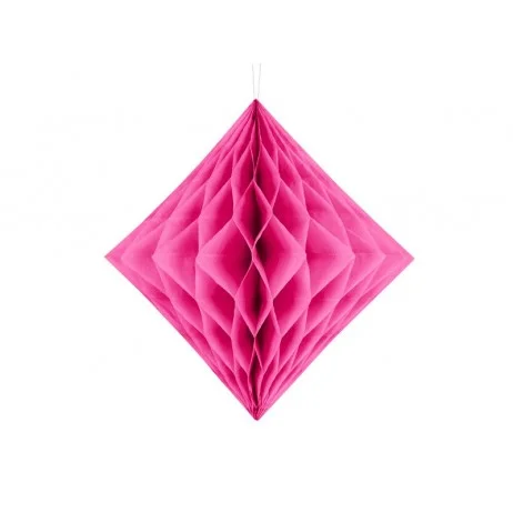 Nedsatt pris Honeycomb Diamant Fuchsia sidenpapper 20 cm
