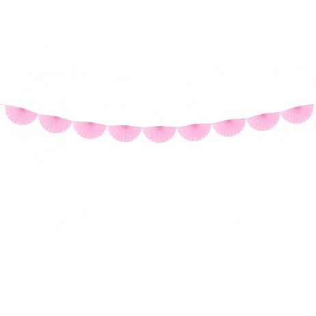 Snabb frakt Girlang Ljusrosa med Rosetter 30 cm – 3 m