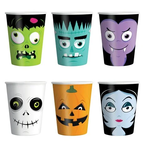 6 st Pappersmuggar Monstertema mix 220 ml Beställ idag