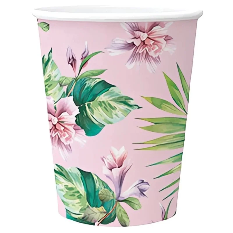 Endast idag 8 st Pappmuggar Exotisk Papegoja plastfri 250 ml