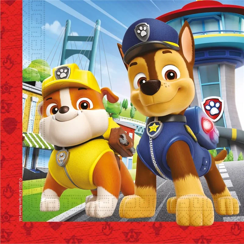 20 st Servetter Paw Patrol 2-lags FSC® 33x33 cm Billig