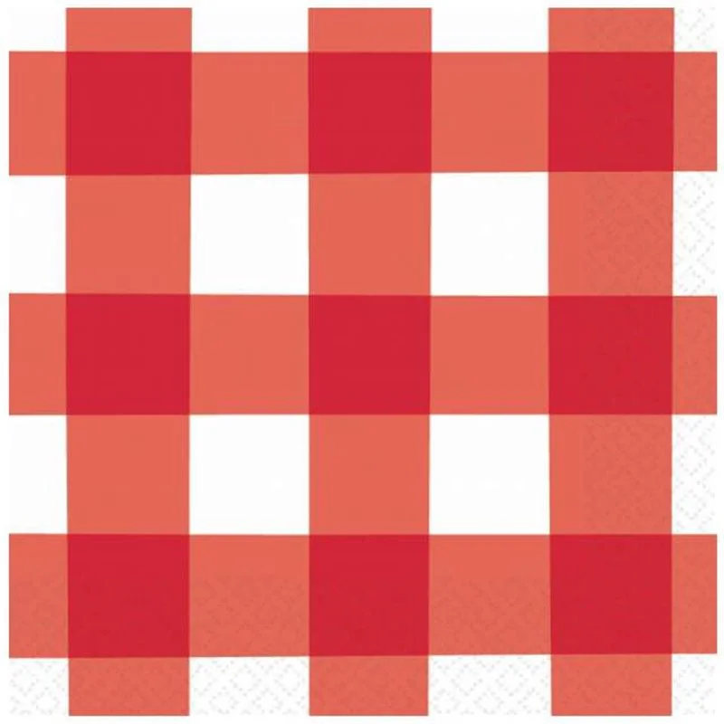 16 st Servetter Picnic Lattice färgmix 33x33 cm FSC Begränsat antal